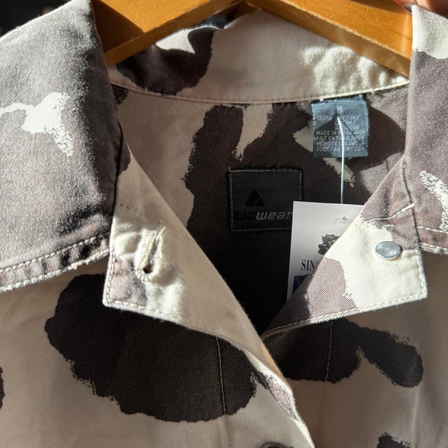 Vintage 90s Lizwear Cow Print Zip Up Jacket - Medium (W)