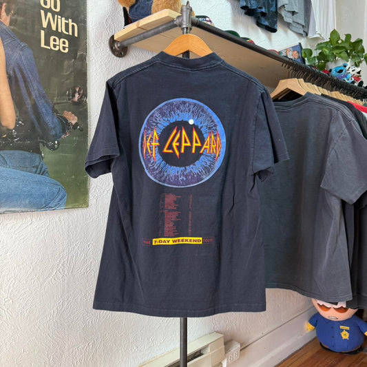 Vintage 90s Def Leppard Adrenalize The 7 Day Weekend Tour Band T-Shirt - Large