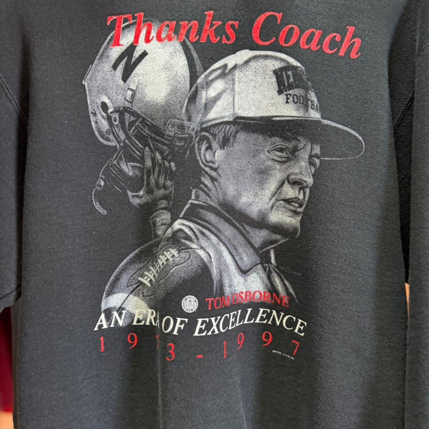 Vintage Nebraska Huskers Thanks Coach Football Crewneck