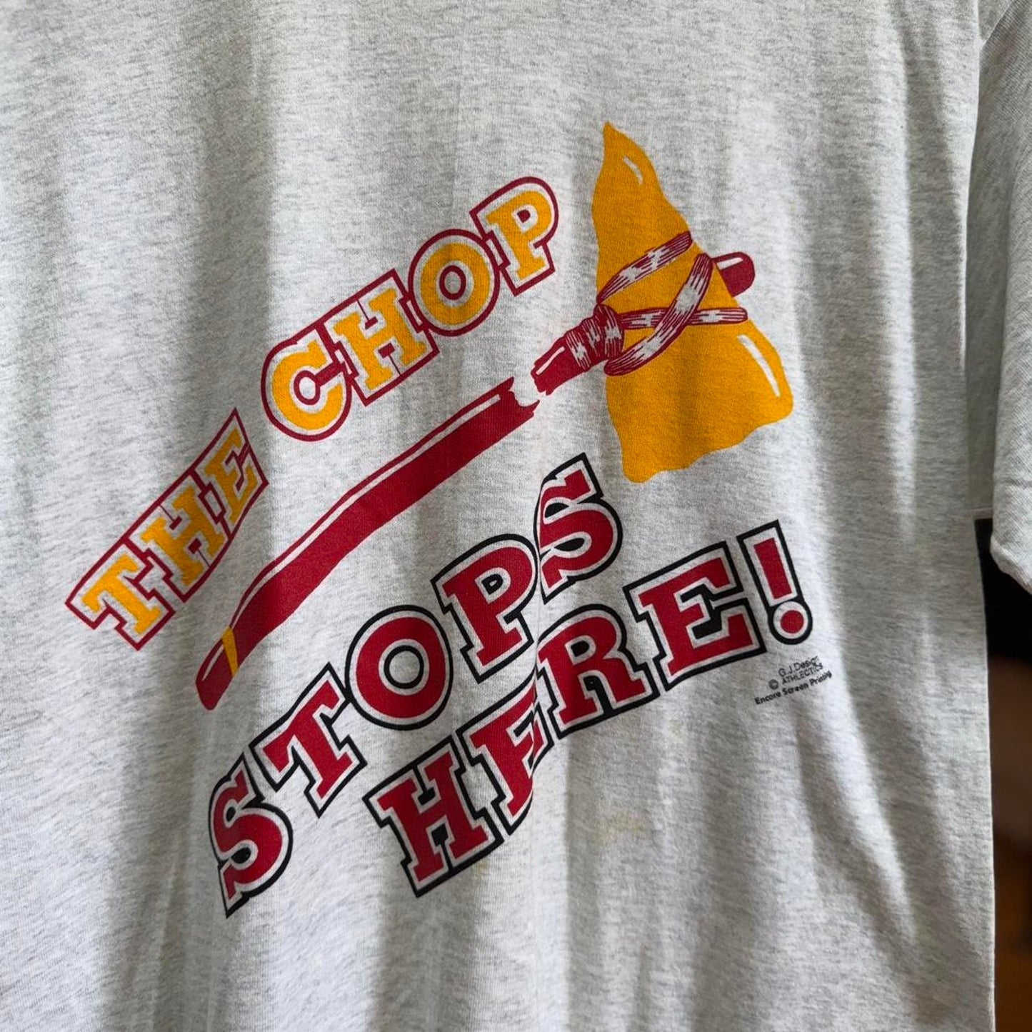 Vintage 90s Nebraska Huskers The Chop Stops Here T-Shirt