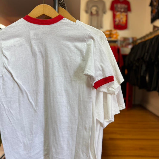 Vintage 80s Wisconsin Badgers  Buckeye Fan Ringer T-Shirt