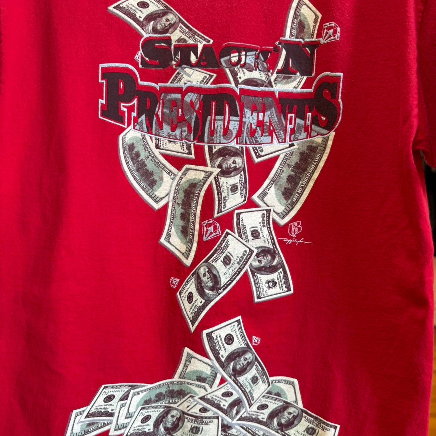 Vintage Y2K Ruff Ryder Stack N Presidents T-Shirt