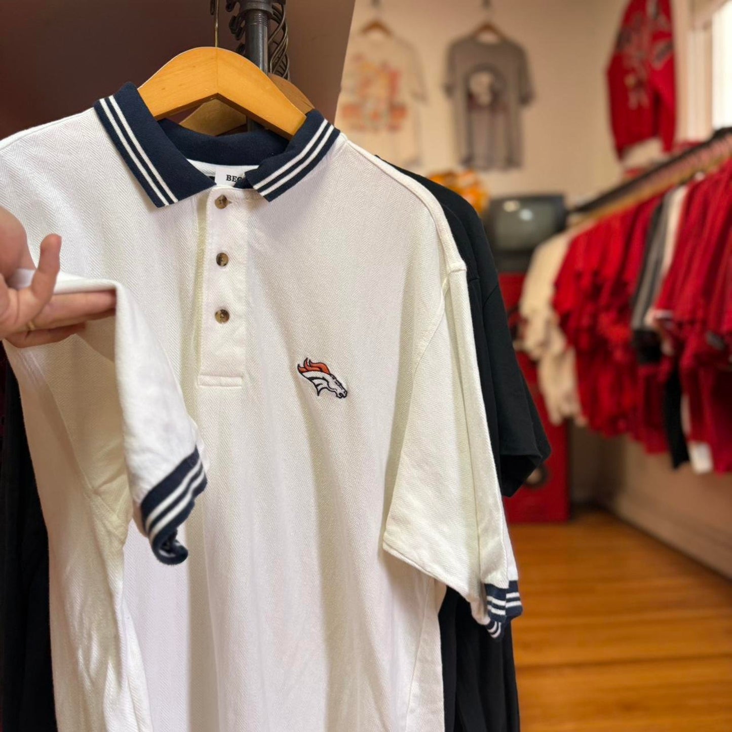 Vintage 90s Nike Denver Broncos Polo Shirt - Large