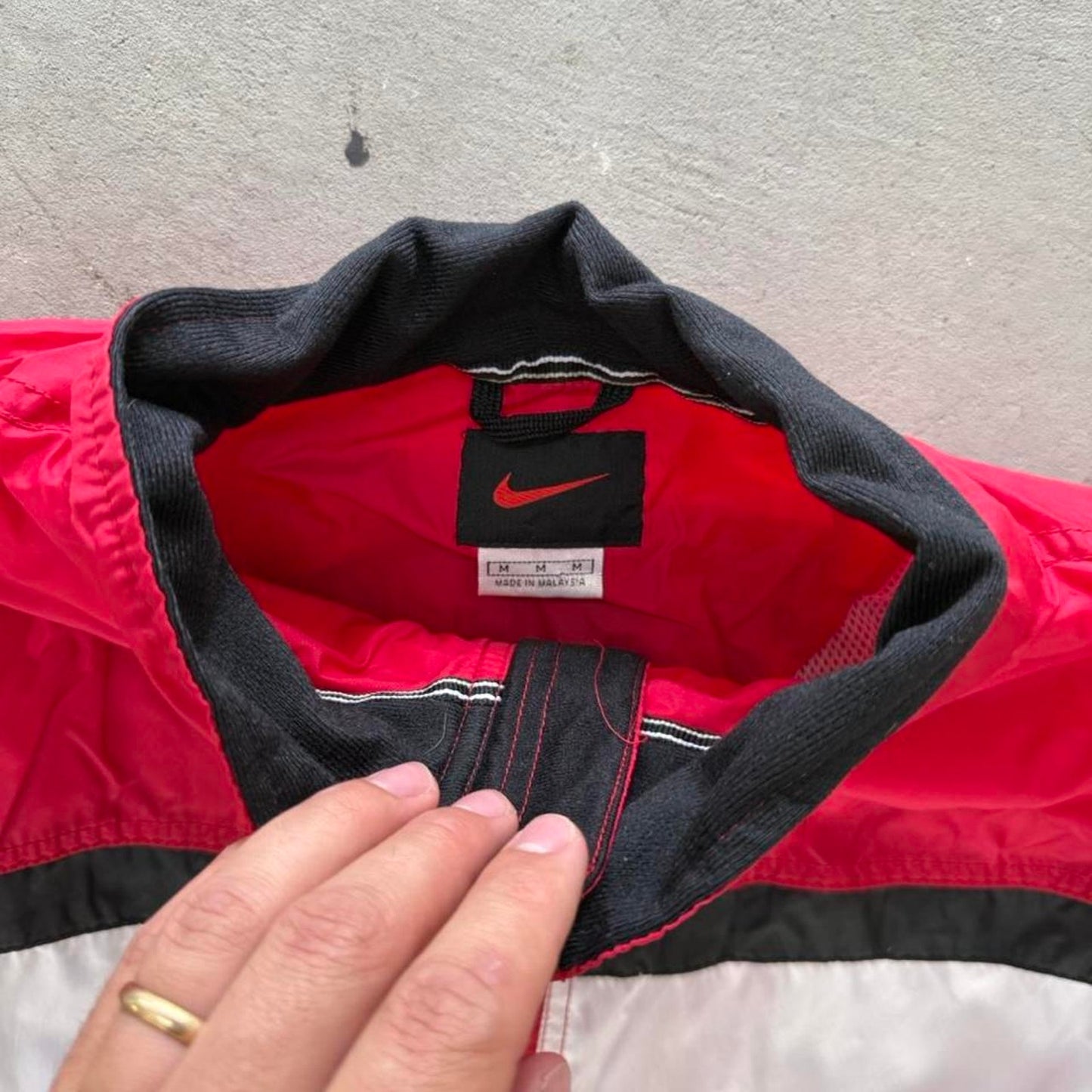 Vintage 90s Nike Side Swoosh Windbreaker Jacket - Medium