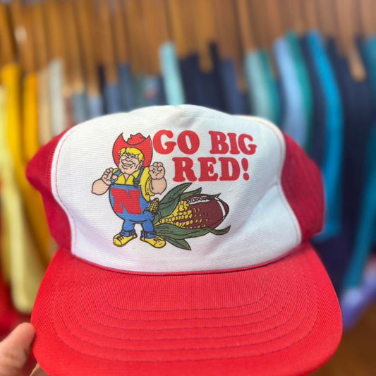 Vintage 90s Nebraska Huskers Go Big Red Trucker Cap