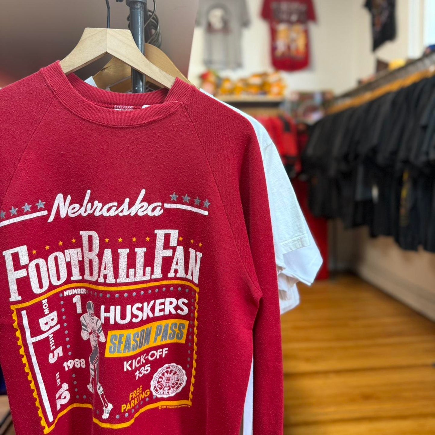 Vintage 90s Nebraska Huskers Football Fan Crewneck