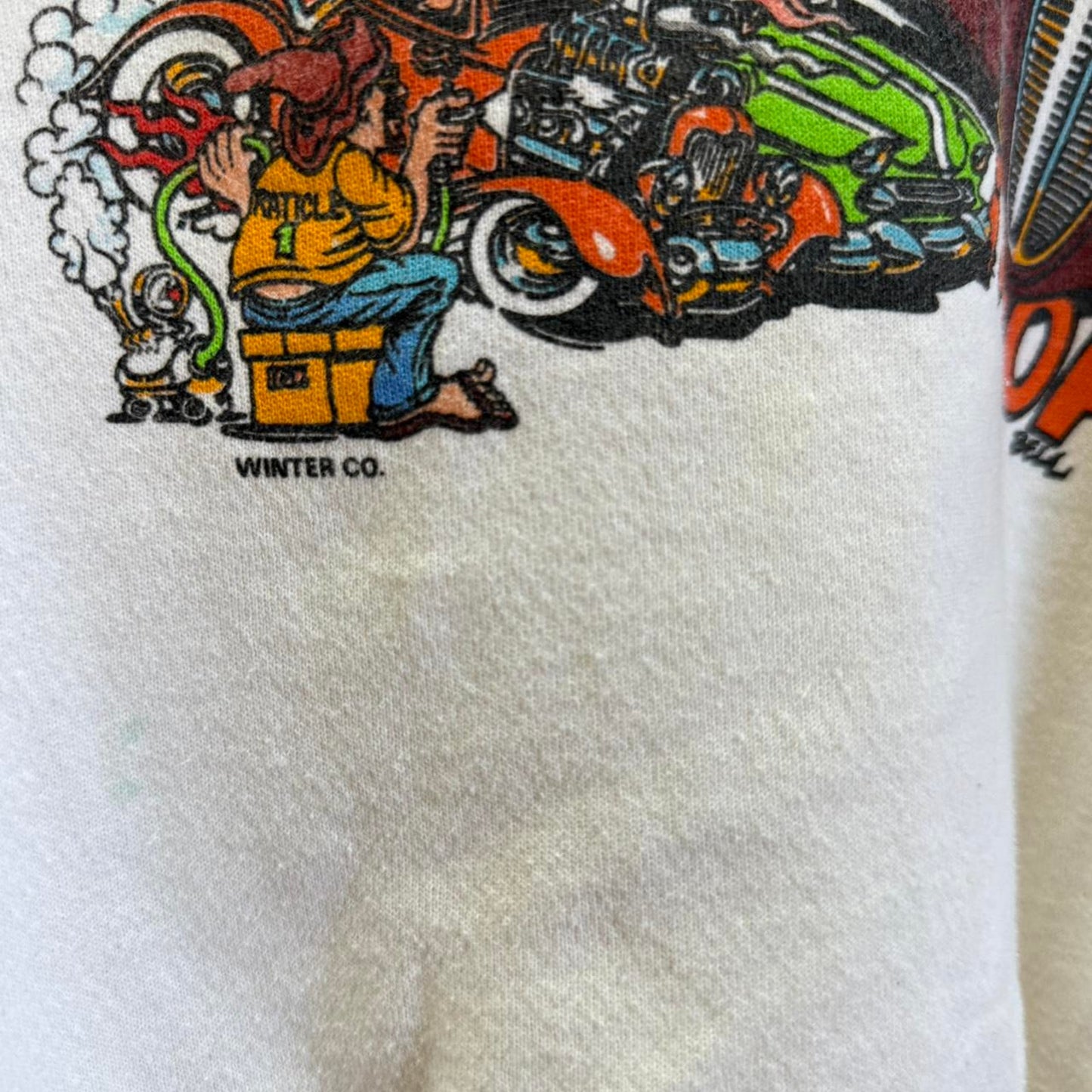 Vintage 90s Hot Rod Racing NASCAR Race Car Crewneck