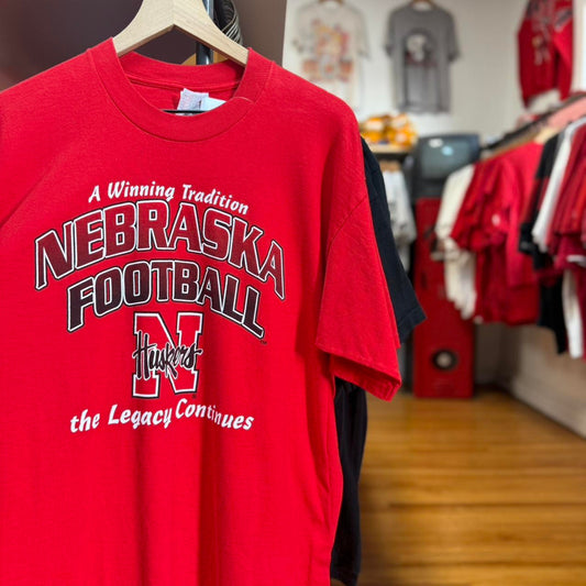 Vintage 90s Nebraska Huskers Cornhuskers Football T-Shirt - X-Large