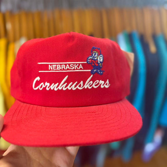 Vintage 90s Nebraska Huskers Herbie Snapback