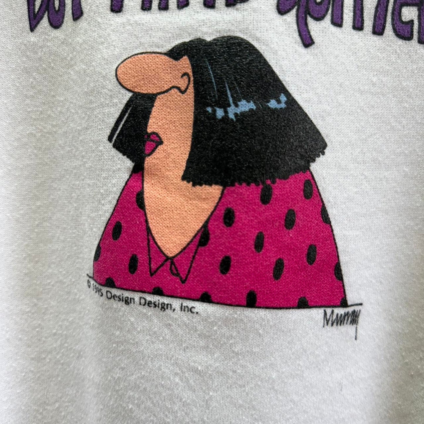 Vintage 90s Stop Eating Chocolate Comic Cartoon Crewneck