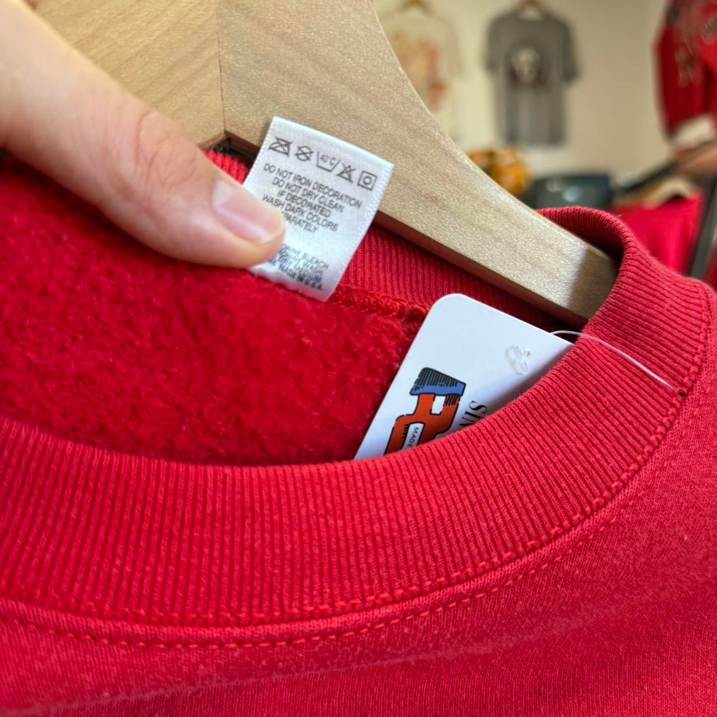 Vintage 90s Nebraska Huskers Mom Plaid Crewneck