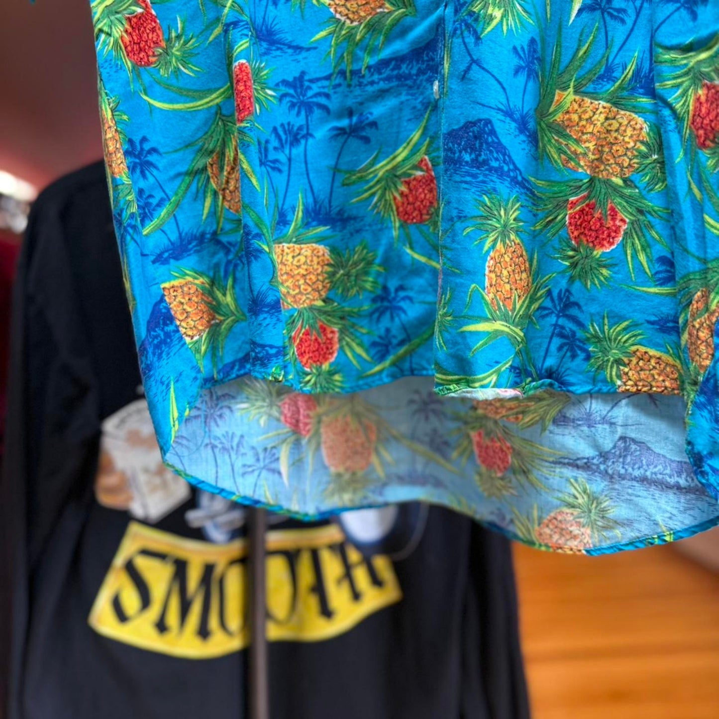 Vintage 90s Gap Floral Hawaiian Loop Collar Shirt - Large