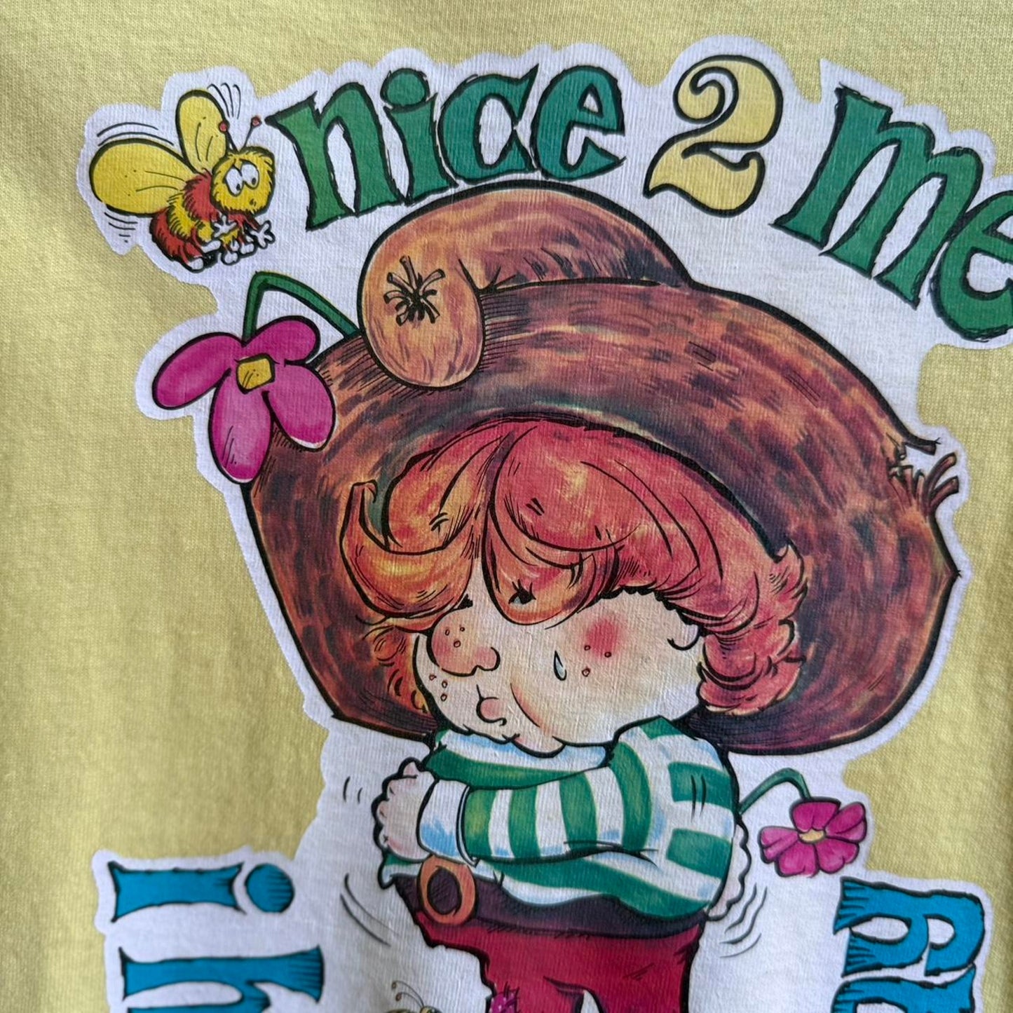 Vintage Be Nice to Me I had a Bad Day Cartoon T-Shirt