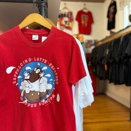 Vintage 90s Coffee Europa Cappuccino Espresso T-Shirt