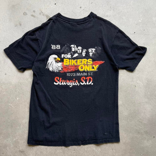 Vintage 1988 Black Hills Rally Bikers Monument Motorcycle T-Shirt - Large