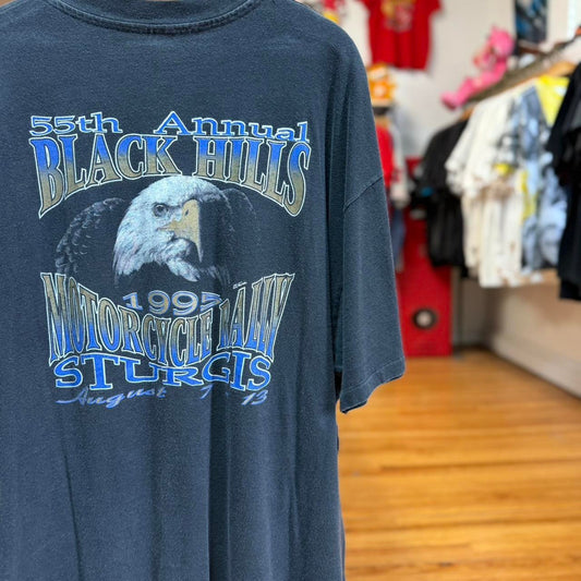 Vintage 90s Sturgis Black Hills Rally Motorcycle Biker T-Shirt
