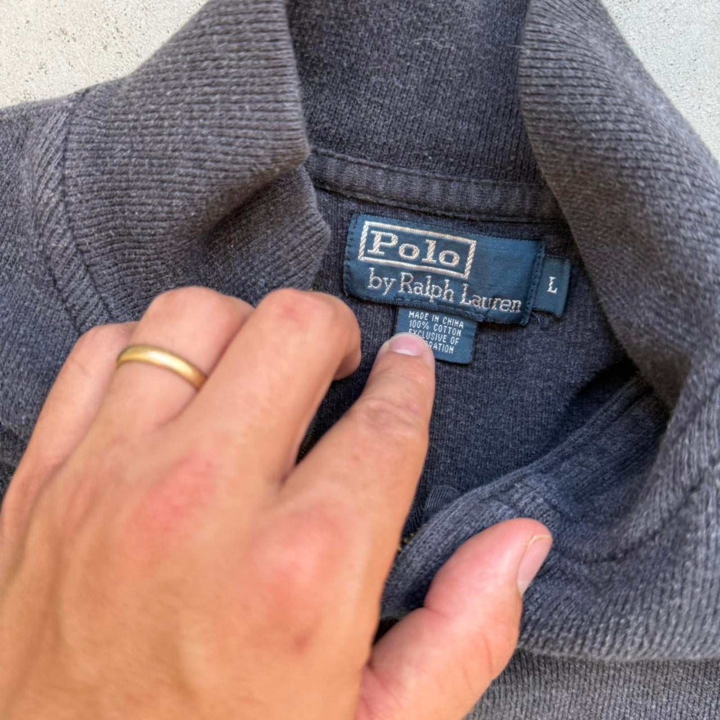 Vintage Polo Ralph Lauren Quarter Zip - Large