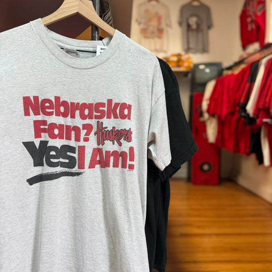 Vintage 90s Nebraska Huskers Fan T-Shirt - Large