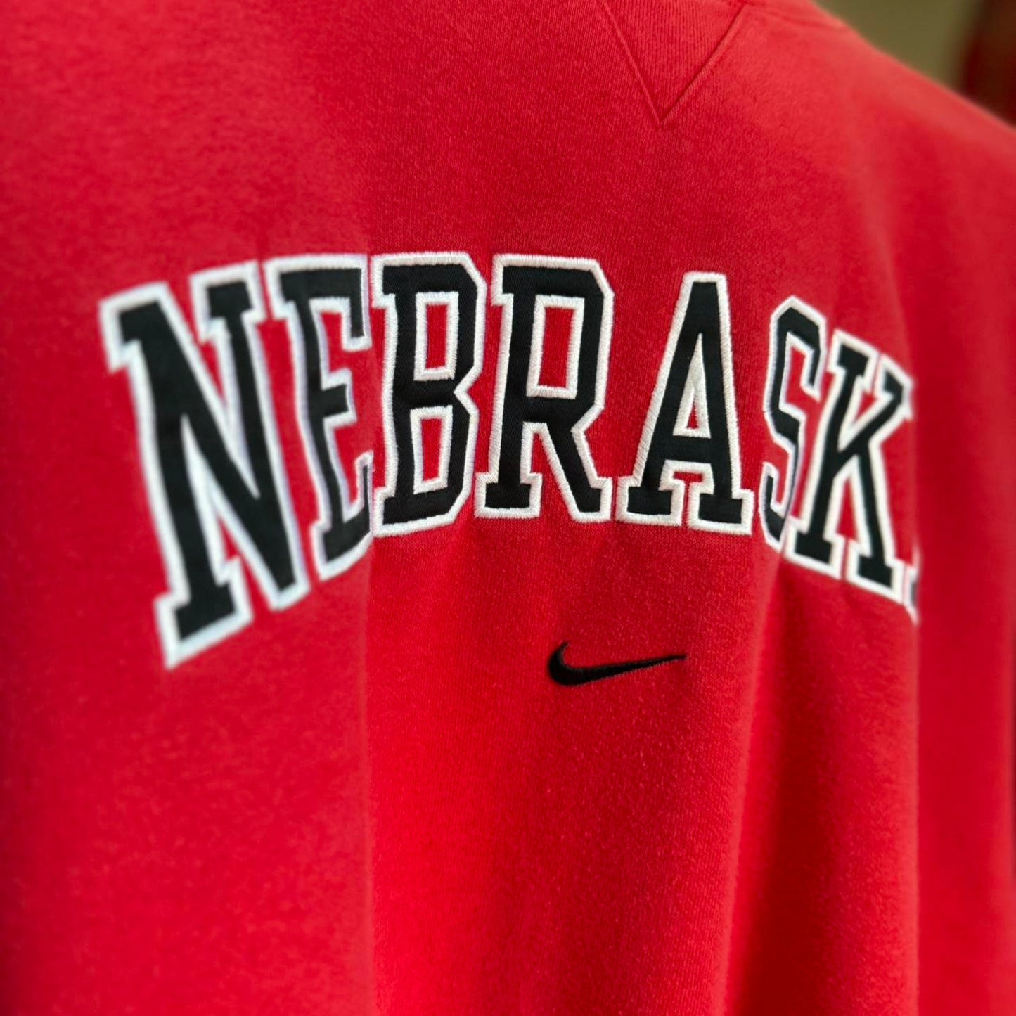 Vintage 90s Nebraska Huskers Nike Center Swoosh Crewneck - Medium