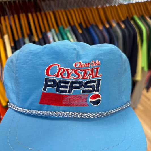 Vintage 90s Crystal Pepsi Cord Snapback