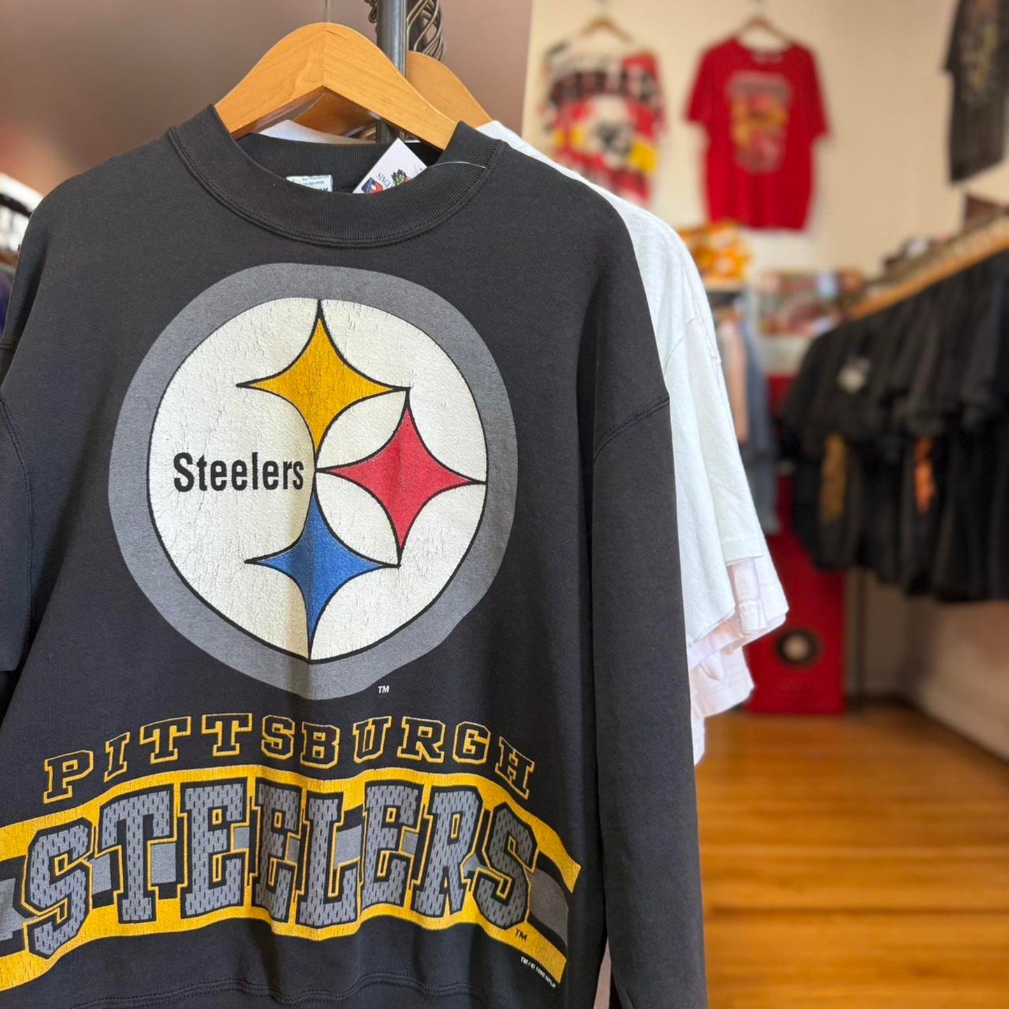 Vintage 90s Pittsburgh Steelers Salem Sportswear AOP Crewneck