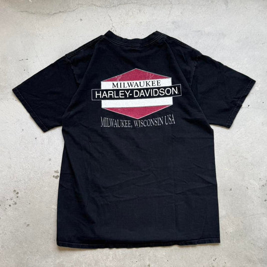 Vintage 90s Harley Davidson Motorcycles Milwaukee Biker T-Shirt - X-Large