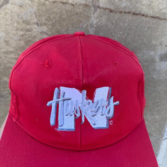 Vintage 90s Nebraska Huskers Embroidered Snapback