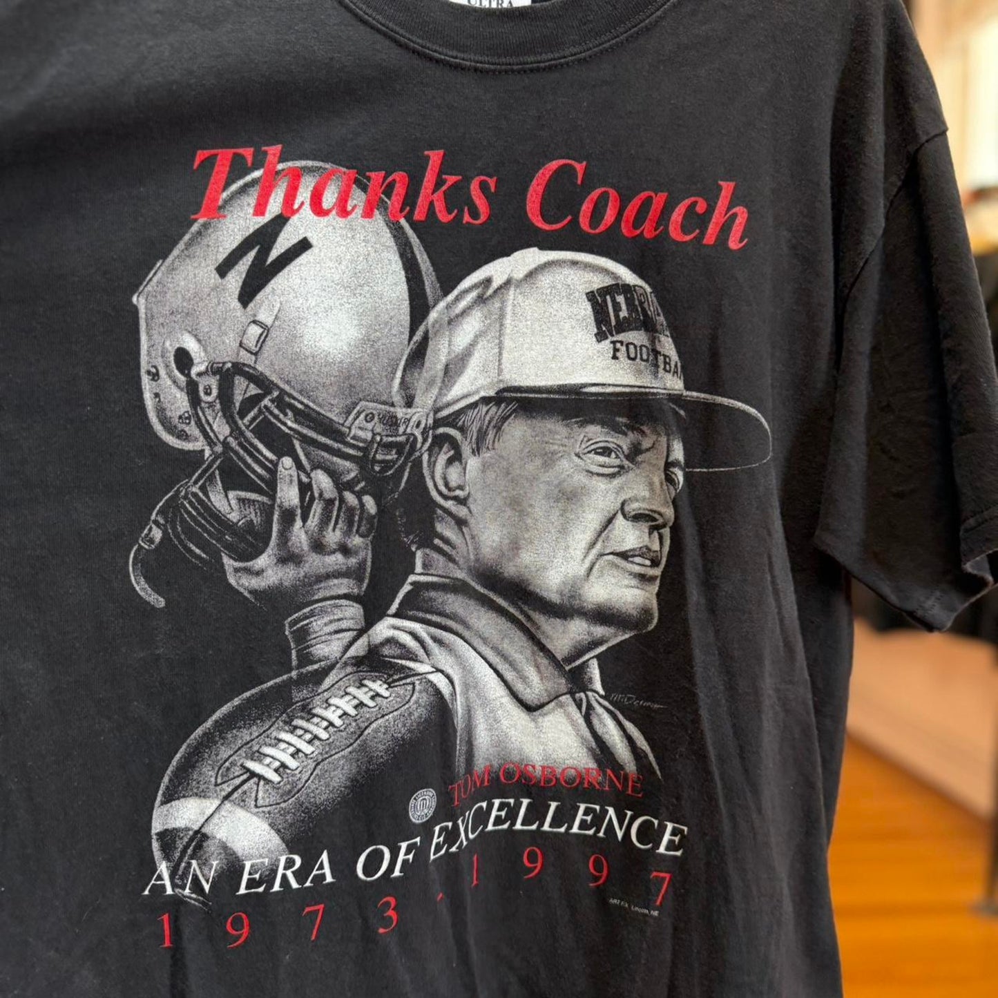 Vintage 90s Nebraska Huskers Thanks Coach Tom Osborne T-Shirt
