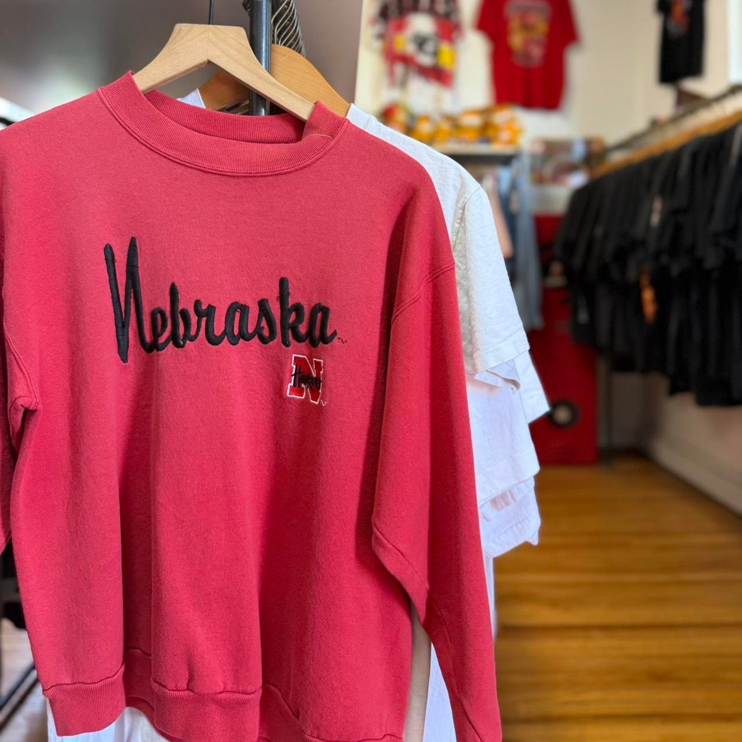 Vintage 90s Nebraska Huskers Embroidered Crewneck