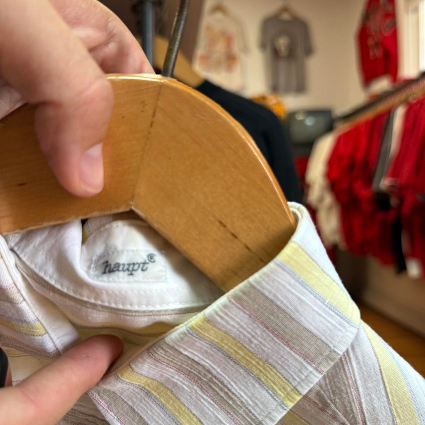 Vintage 80s Striped Stripe Button Up Shirt - Medium