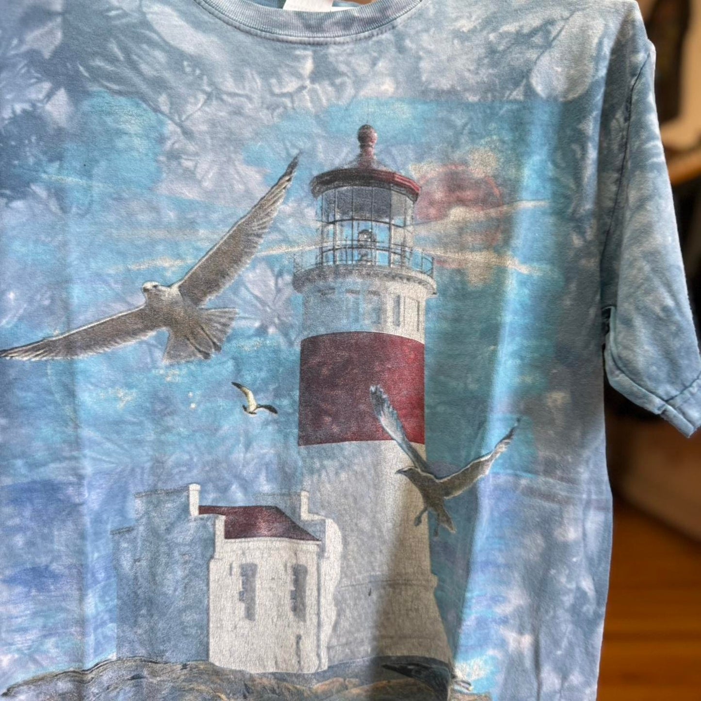 Vintage 90s The Mountain Lighthouse Eagle T-Shirt