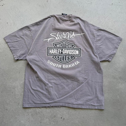 Vintage Harley Davidson Motorcycles Black Hills Rally Biker T-Shirt - X-Large