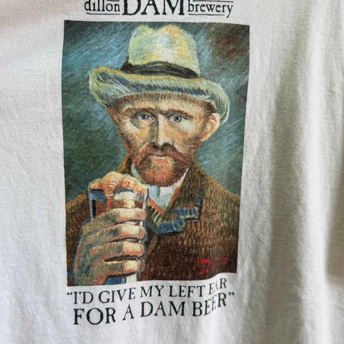 Vintage Y2K Van Gogh Beer Promo Art T-Shirt