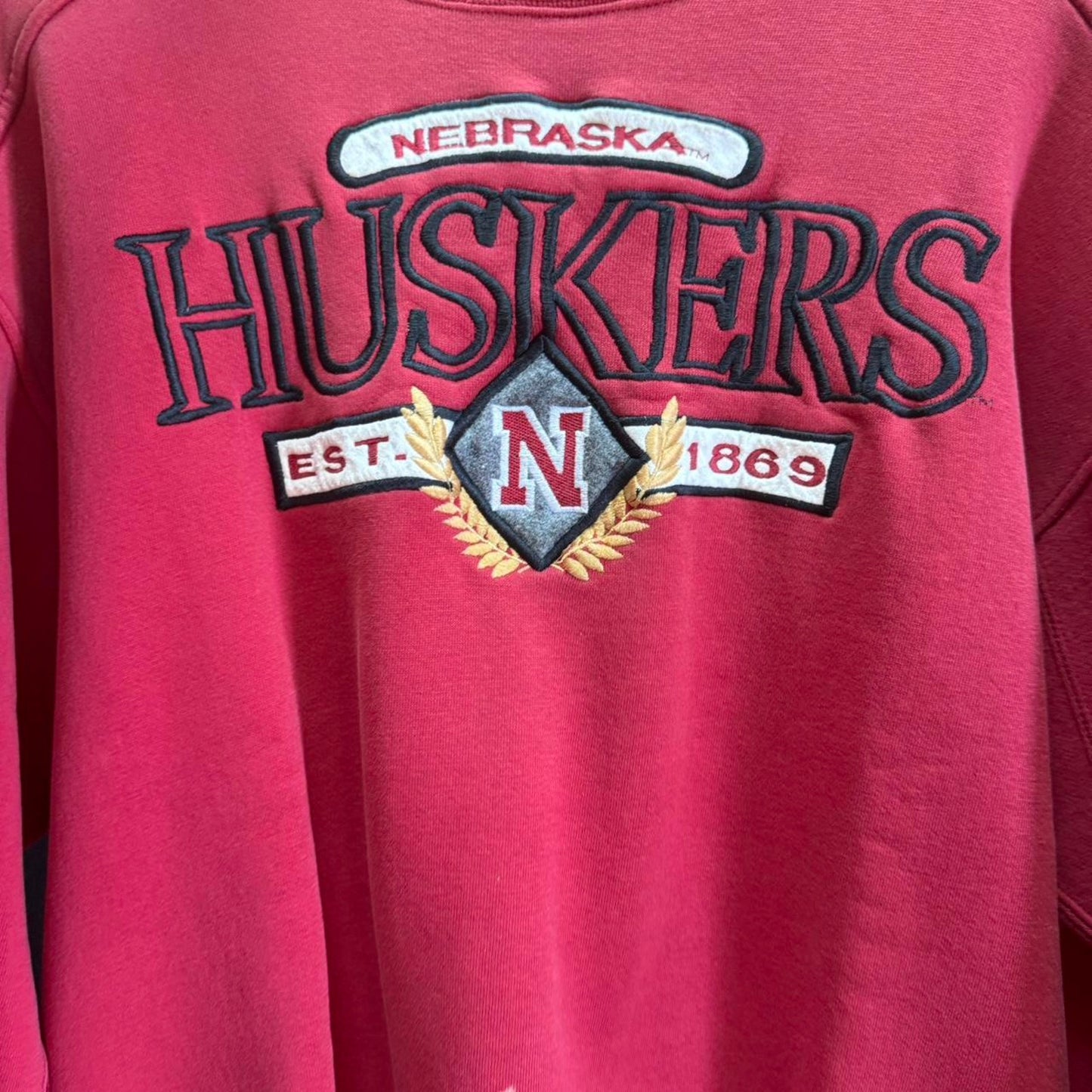 Vintage 90s Nebraska Huskers Embroidered Crewneck