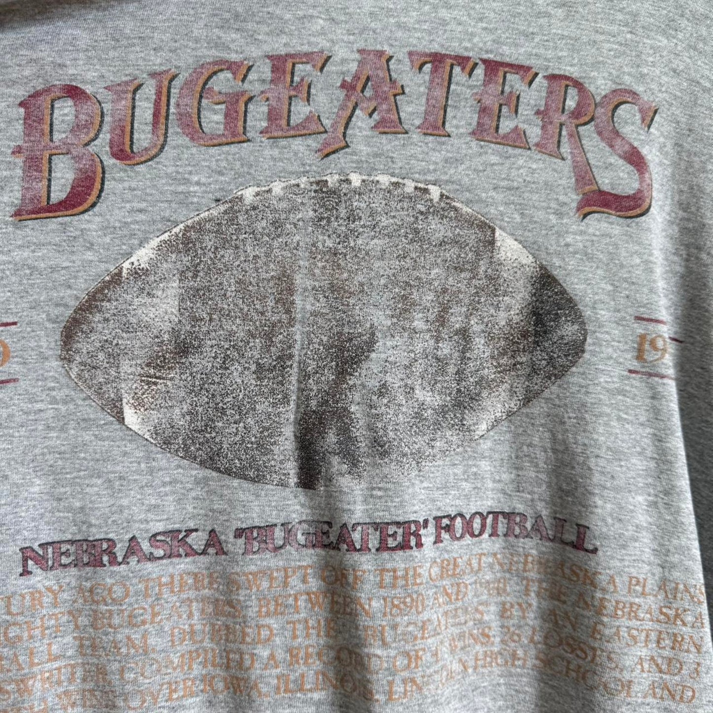 Vintage 90s Nebraska Huskers Bugeaters Football T-Shirt