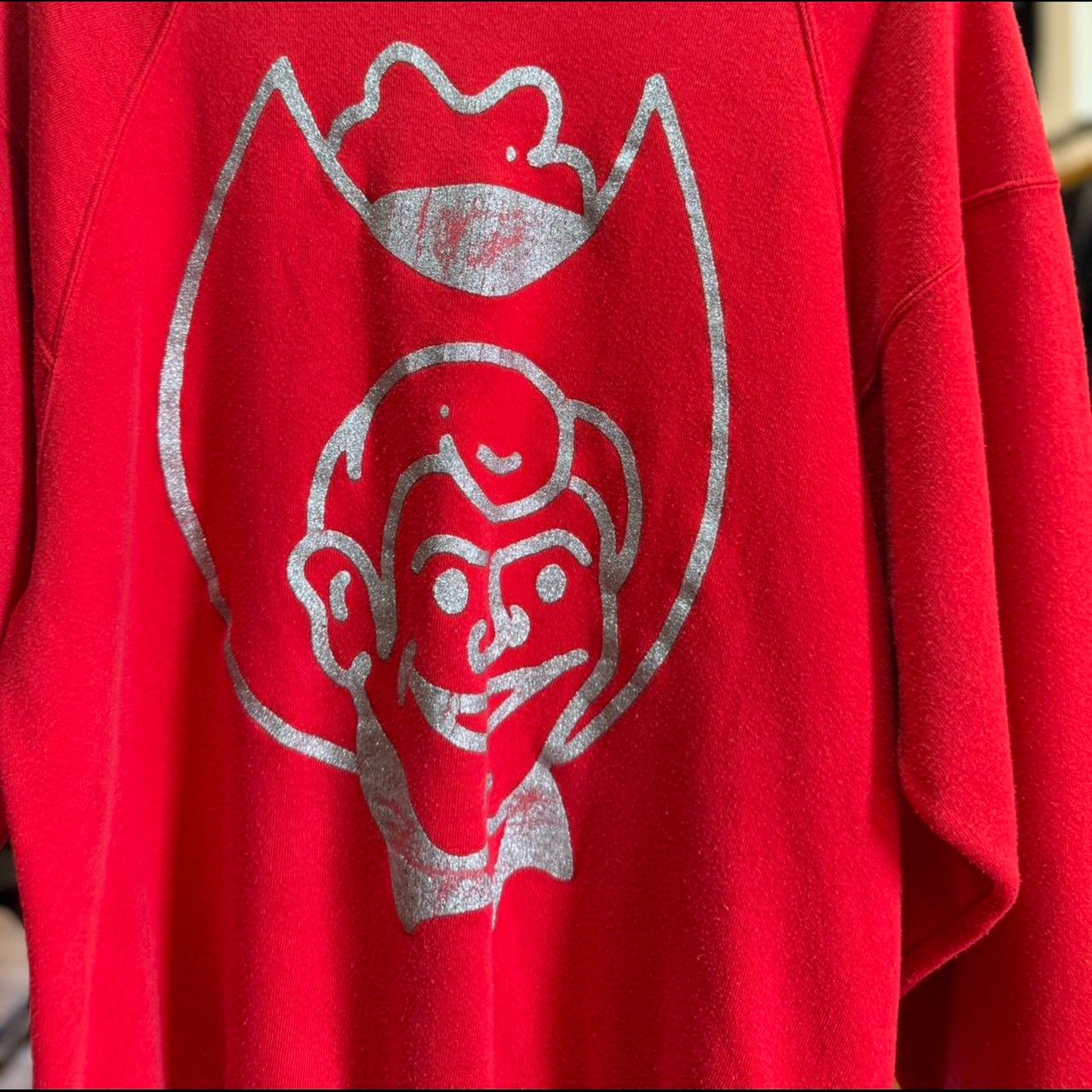 Vintage 90s Nebraska Huskers Herbie Sparkle Print Crewneck