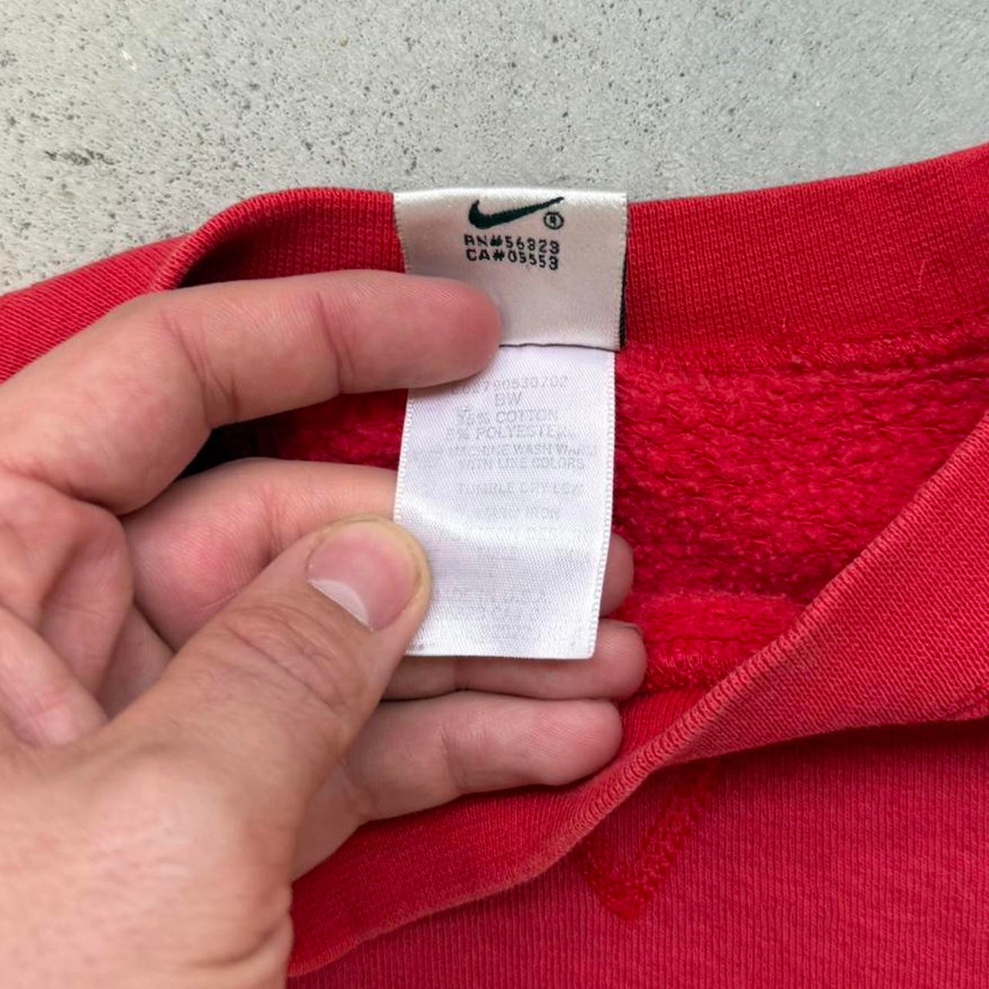 Vintage 90s Nike Center Swoosh Logo Check Crewneck - Large