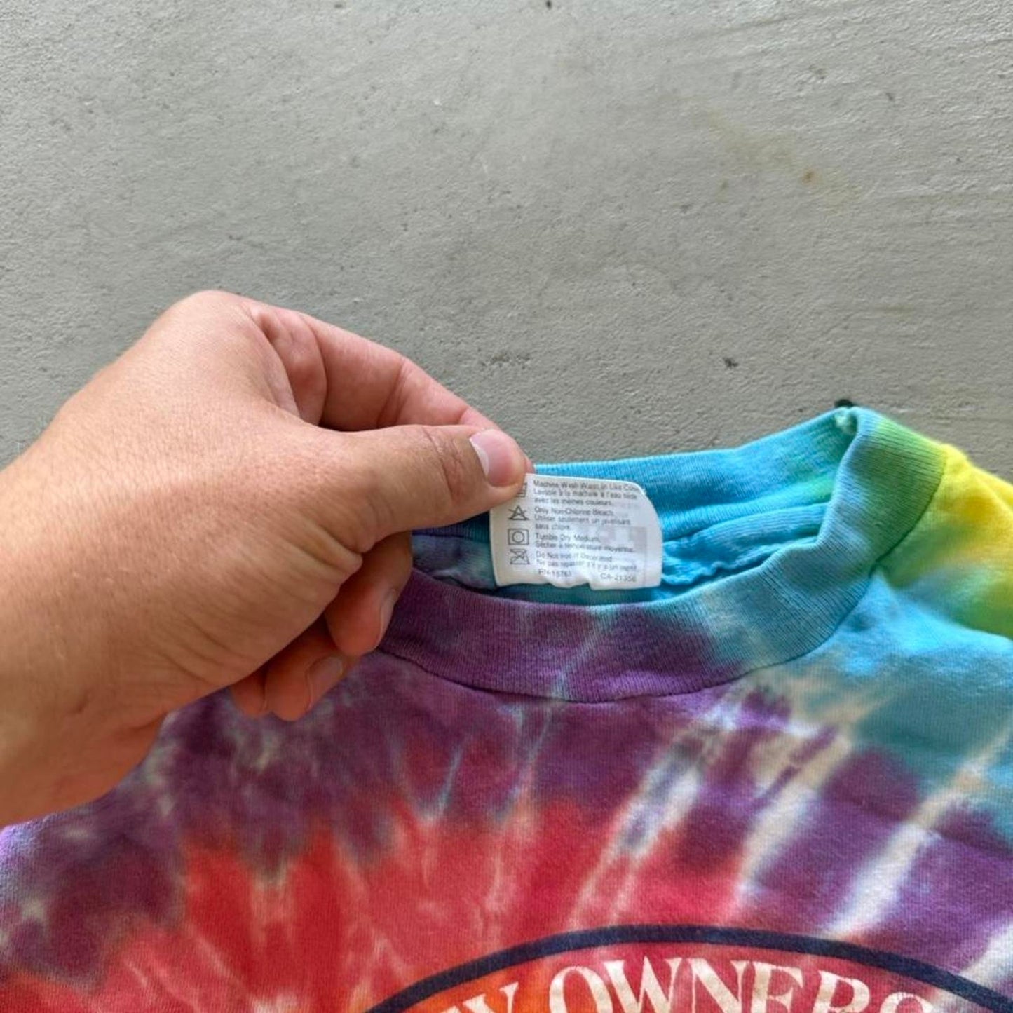Vintage 90s Harley Davidson Motorcycles Tie Dye Crop Top - Large