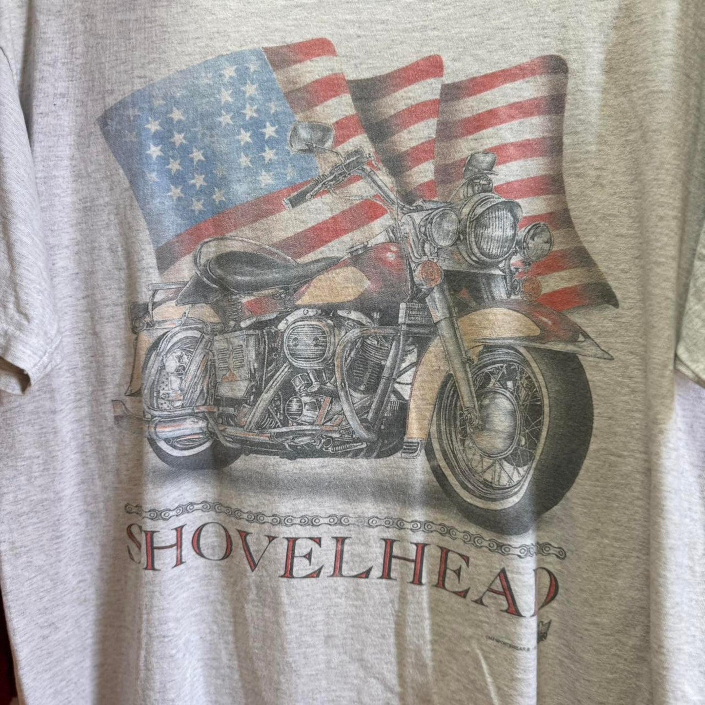 Vintage 90s Harley Davidson Motorcycles Shovelhead USA Biker T-Shirt