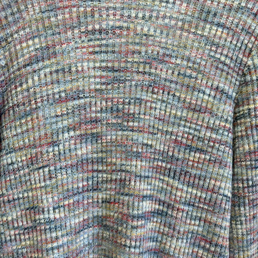 Vintage 90s Multicolor Threaded Turtle Neck Sweater - Large (W)