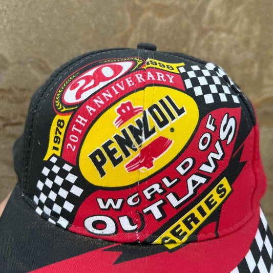 Vintage 1998 World Of Outlaws Pennzoil Racing Snapback