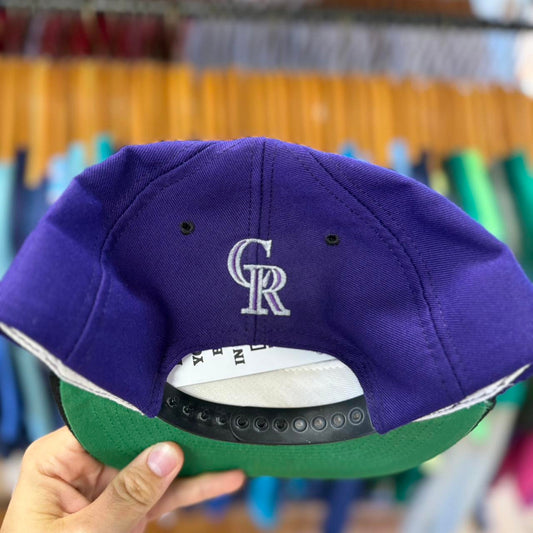 Vintage 90s Colorado Rockies Cursive Snapback