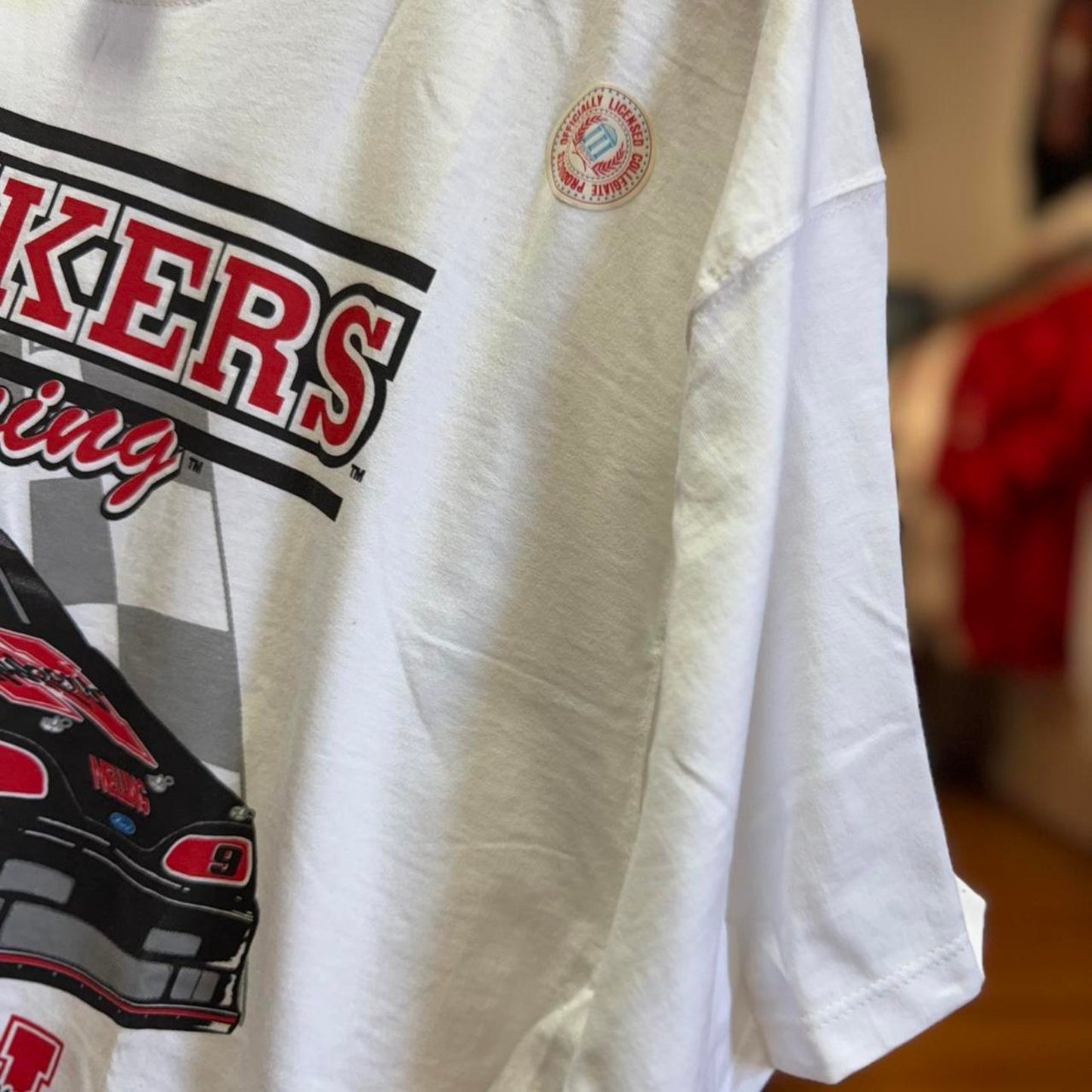 Vintage 90s Nebraska Huskers Racing Racecar T-Shirt - X-Large