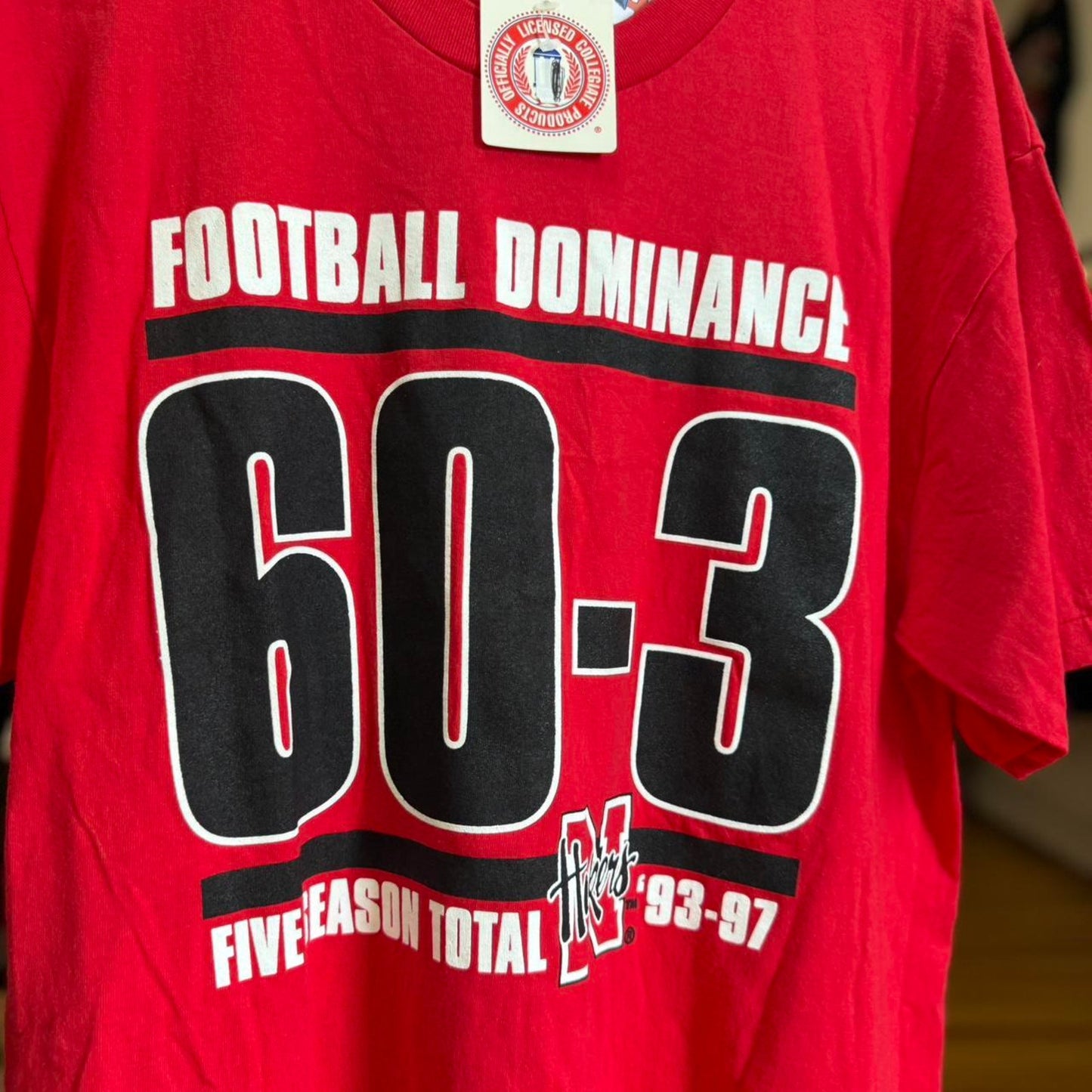 Vintage 90s Nebraska Huskers Football Dominance T-Shirt