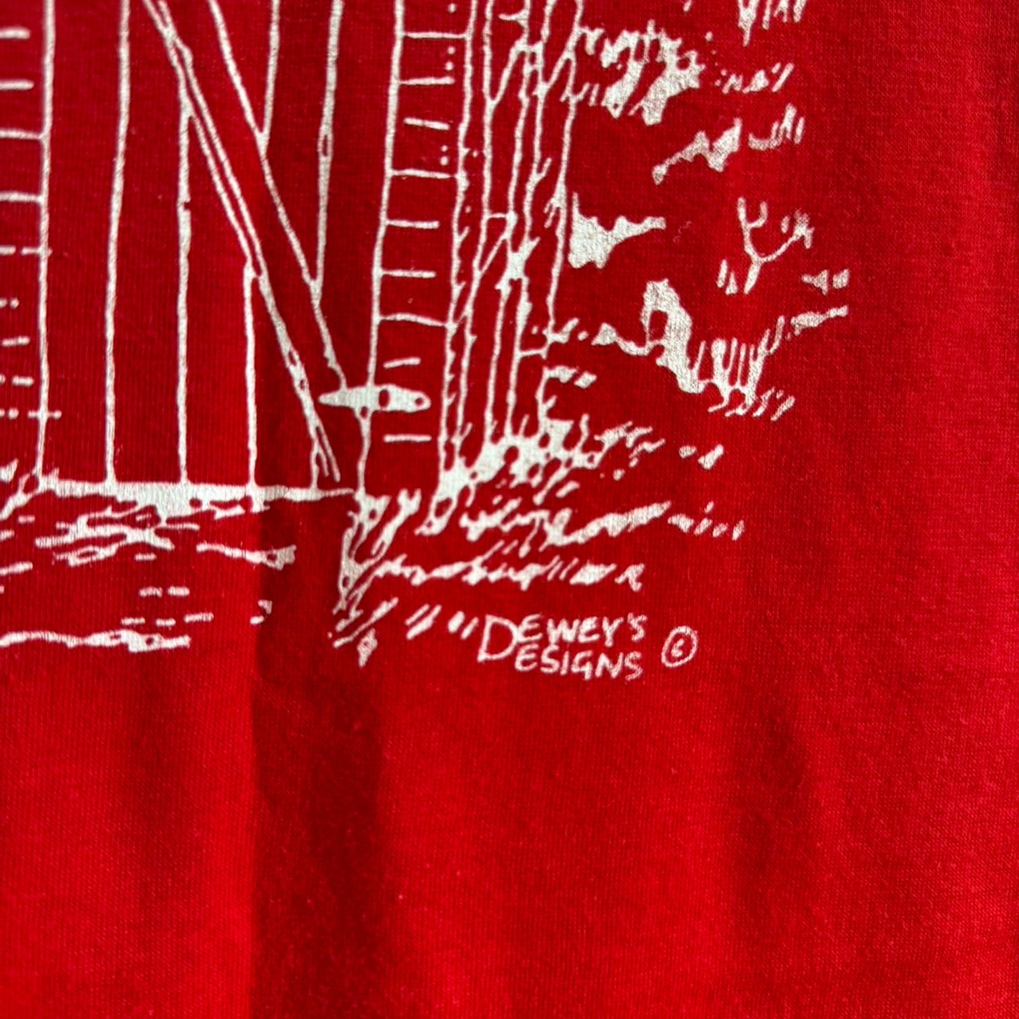 Vintage 80s Nebraska Huskers Oklahoma Sooners Outhouse T-Shirt