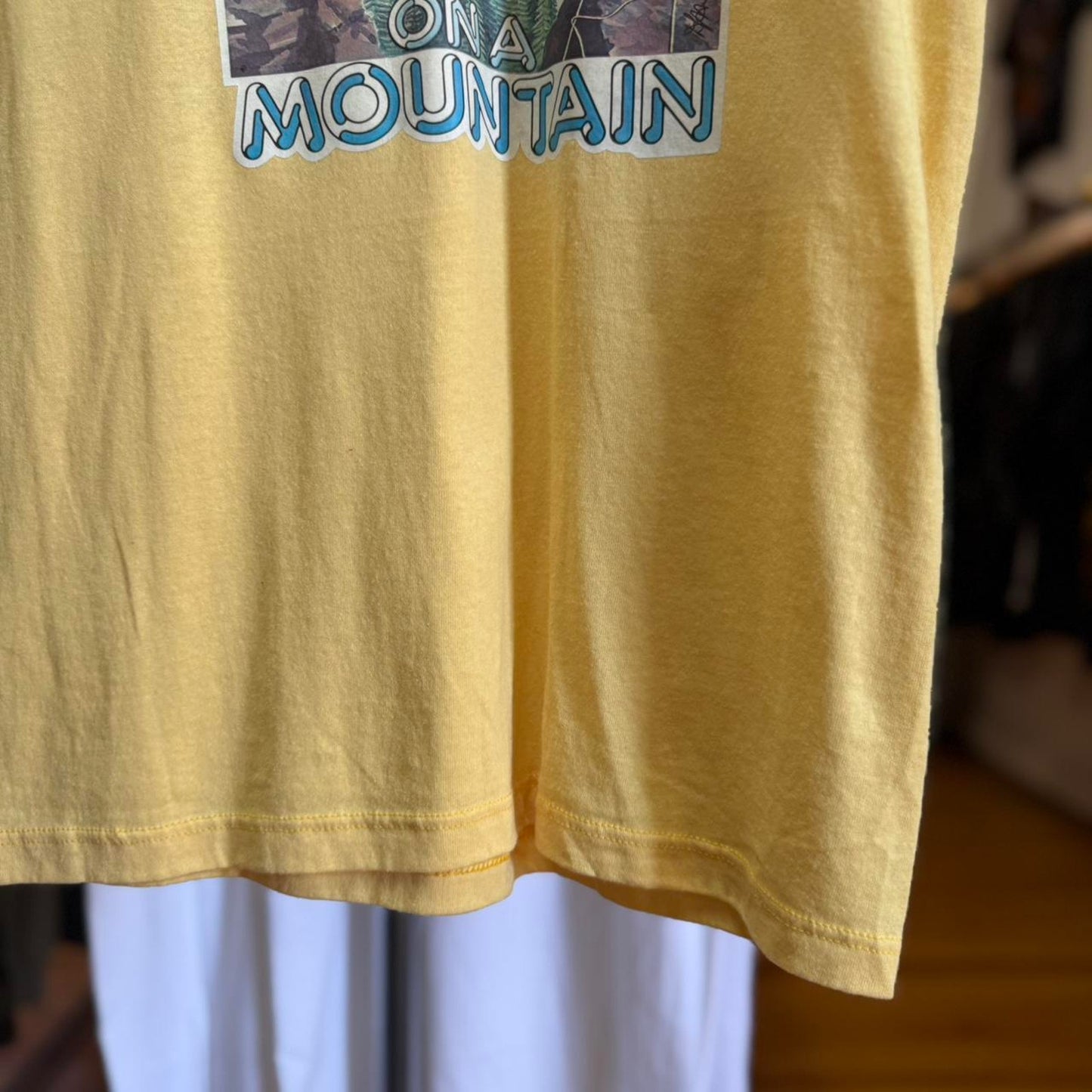 Vintage Get High on a Mountain Weed Joke T-Shirt