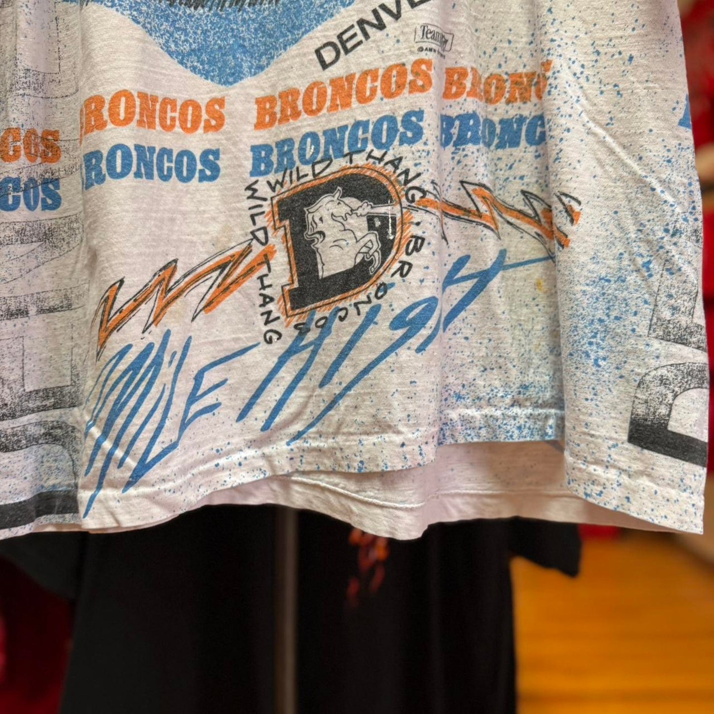 Vintage 90s Denver Broncos NFL AOP T-Shirt