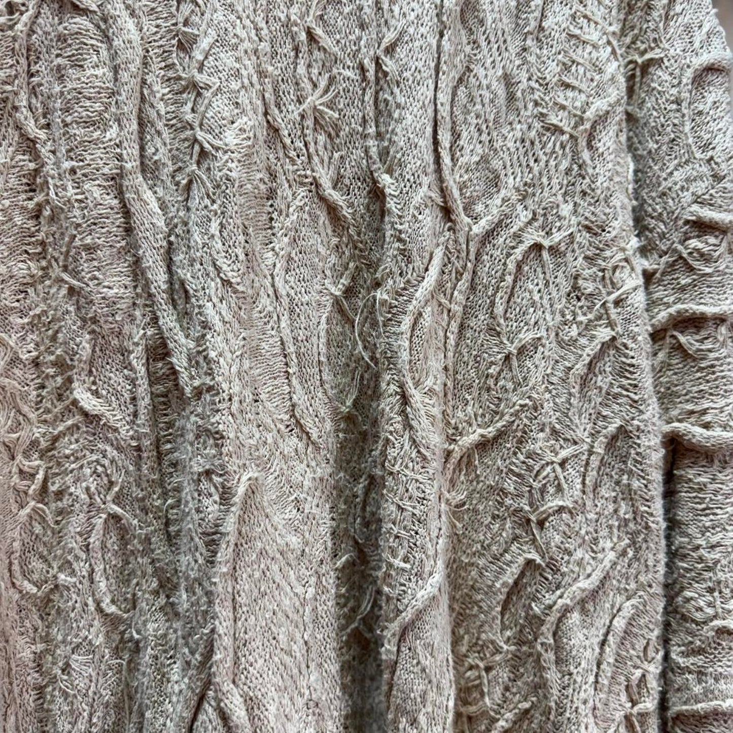 Vintage 90s Coogi 3D Knit Cream Tonal Sweater