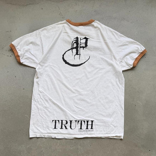 Vintage 90s Provoke Me Truth Ringer Band T-Shirt - X-Large