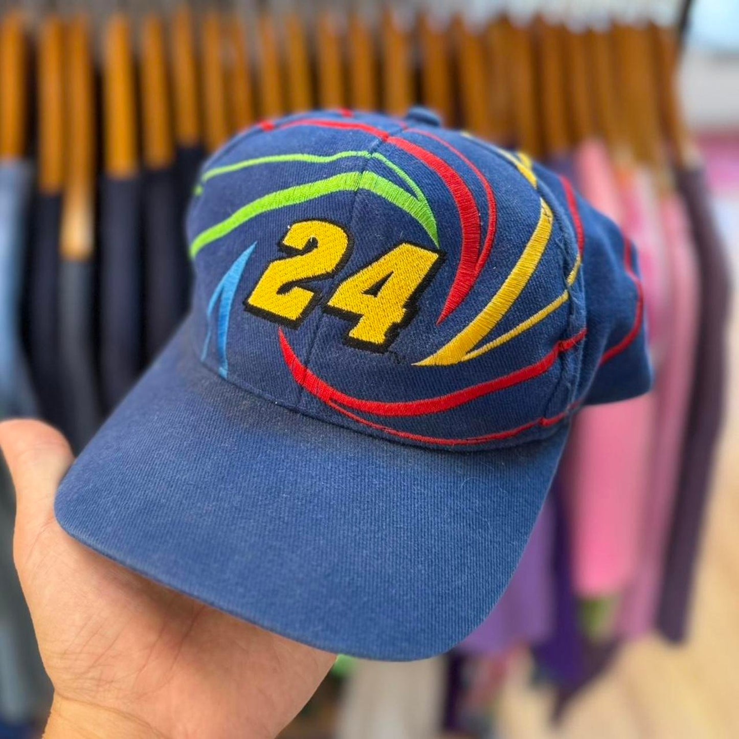 Vintage 90s NASCAR Jeff Gordon Swirl Racing Snapback